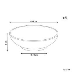SESAME - Diepe Borden Set Van 4 - Lichtgrijs - Steengoed -Bestekwinkel cbddffb43de045b9818cbf581eb46a1d