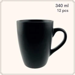 OTIX Koffiekopjes Met Oor Koffietassen Set Van 12 Mat Zwart 340ml 11 OTIX Koffiekopjes Met Oor Koffietassen Set Van 12 Mat Zwart 340ml -Bestekwinkel cbf8ff80902f48f89ef6dbe64ca8749f
