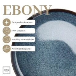 OTIX Dinerborden Bordenset 6 Persoons 26cm Blauw Aardewerk EBONY -Bestekwinkel ce8fc9843edb42618afdb9ae1409d720