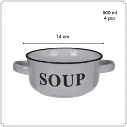OTIX Soepkommen Met Oor Set Van 4 Schaaltjes 500ml Diverse Kleuren -Bestekwinkel d0358bb6cf6d4a6aa5d7d88f5334674b