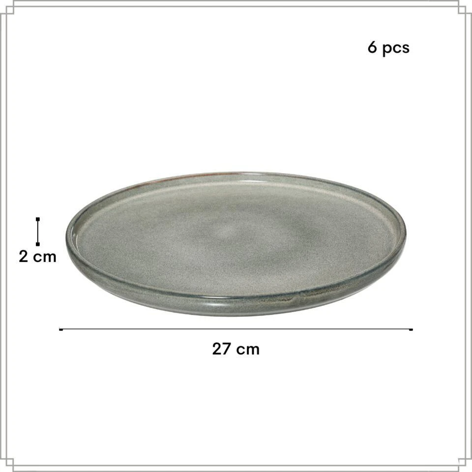 OTIX Dinerborden Bordenset 6 Persoons 27cm Aardewerk BEECH 7 OTIX Dinerborden Bordenset 6 Persoons 27cm Aardewerk BEECH - Afbeelding 5