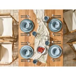 JUNIPER - Serviesset 16 Delig - Lichtblauw - Steengoed -Bestekwinkel d386d9cfd64c4d8da6e3d1f4a8541106