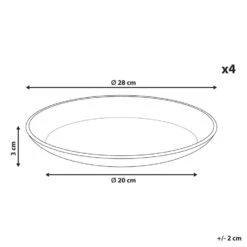 SESAME - Dinerborden Set Van 4 - Lichtgrijs - Steengoed -Bestekwinkel d4f093e83b5d4a519d17b54f6225447d