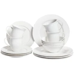 ELDERBERRY - Servies Set Van 16 - Wit - Porselein -Bestekwinkel d67e5c3001ba421b86861d1d55d2c00d