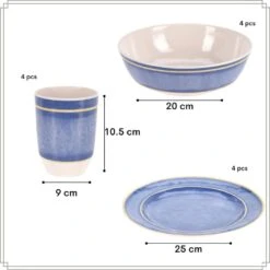 OTIX Serviessets 12 Delig Navara - Blauw -Bestekwinkel d6a81d692ffc444d8382560708a9f6a1