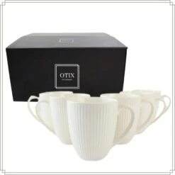 OTIX Koffiekopjes Set Van 6 Met Oor Koffietassen 300ml Wit Porselein LUNA 19 OTIX Koffiekopjes Set Van 6 Met Oor Koffietassen 300ml Wit Porselein LUNA -Bestekwinkel d8945f04de4546e2a1fd3e7d9f6b5f93
