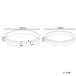 MANSOURA - Dienblad Set Van 2 - Lichtbruin - Mangohout -Bestekwinkel de41acbe2856408680c9f124420e267c