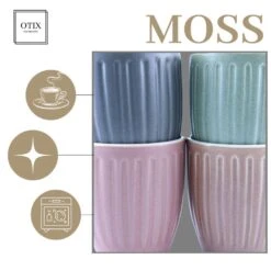 OTIX Koffiekopjes 8 Delig Moss - Multikleur -Bestekwinkel de72c5a184ef4e55ad8c8ea4f76b6a8c