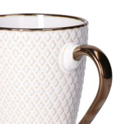 Secret De Gourmet Koffiemok Harlekijn - 1x - Keramiek - Wit/goud -Bestekwinkel dfcfbf4a082348b085e42acaf0a175c1