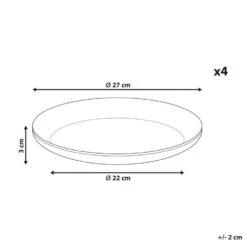 COSTMARY - Dinerborden Set Van 4 - Grijs - Steengoed -Bestekwinkel e1b9462689264db6a402b1ab0e6b6526