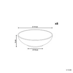 THYME - Diepe Borden Set Van 8 - Donkergroen - Steengoed -Bestekwinkel e55fc3e24bc74215aa87e7f2a7d893c2