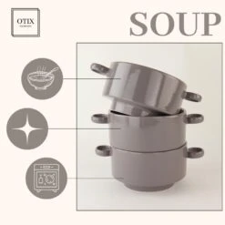 OTIX Soepkommen Met Oor 6 Stuks Grijs Soeptassen 510ml Aardewerk 22 OTIX Soepkommen Met Oor 6 Stuks Grijs Soeptassen 510ml Aardewerk -Bestekwinkel e5b6381bfb134f6ebdce3cb78628b300