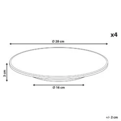 JUNIPER - Dinerborden Set Van 4 - Lichtblauw - Steengoed -Bestekwinkel eabe6bfe64c9443cb82bde37d8befdc5