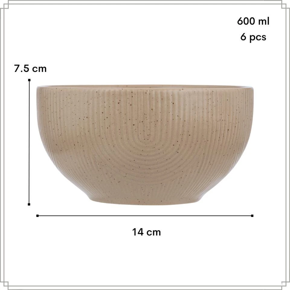 OTIX Soepkommen Zonder Oor Set Van 6 Schaaltjes 600ml Caramel Aardewerk TEAK 7 OTIX Soepkommen Zonder Oor Set Van 6 Schaaltjes 600ml Caramel Aardewerk TEAK - Afbeelding 5