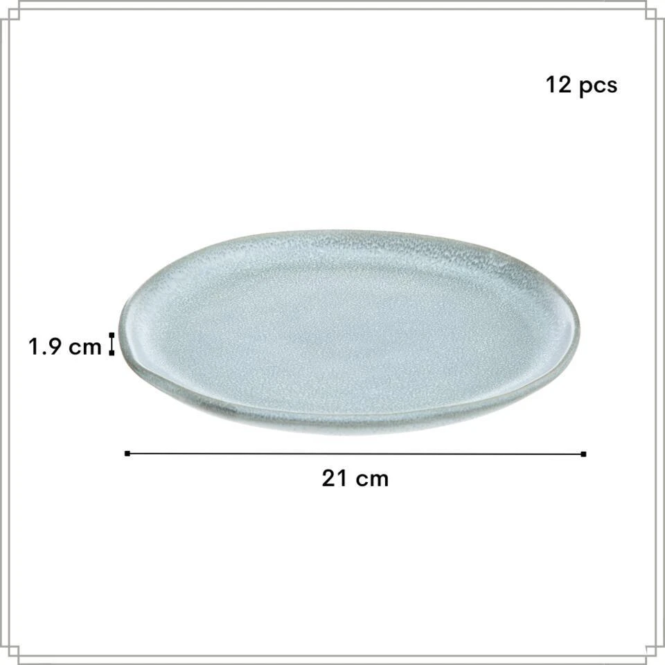 OTIX Ontbijtborden Bordenset 12 Persoons Dessertbord 21cm Aardewerk 7 OTIX Ontbijtborden Bordenset 12 Persoons Dessertbord 21cm Aardewerk - Afbeelding 5