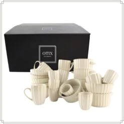 OTIX Serviesset Soepkommen Koffiekopjes Met Zonder Oor 24-delig SOLIS -Bestekwinkel f74cb11d74664f0db235102edd53de3c