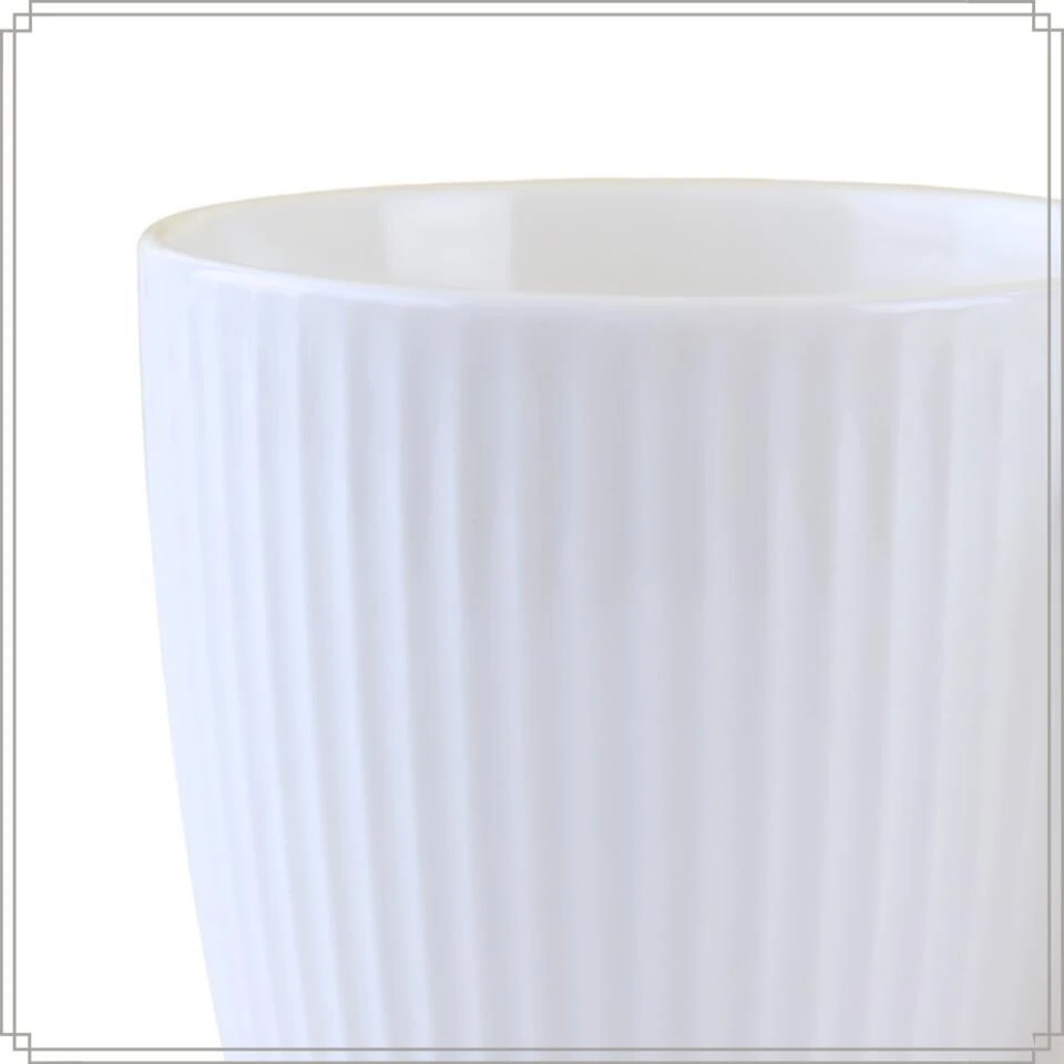 OTIX Koffiekopjes Set Van 6 Met Oor Koffietassen 300ml Wit Porselein LUNA 8 OTIX Koffiekopjes Set Van 6 Met Oor Koffietassen 300ml Wit Porselein LUNA - Afbeelding 6