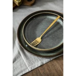 Dinerbord Emma - Groen - Stoneware - Ø27 Cm -Bestekwinkel sf 72100100 1010