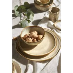 Dinerbord Anna - Beige - Stoneware - Ø27 Cm -Bestekwinkel sf 72100180 1011